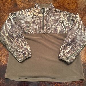 Realtree Camouflage and Brown Quarter-Zip Jacket